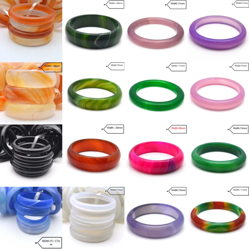 High Quality 26 Styles Free Shipping Multicolor Agate Chalcedony Bangles Women Hand Bangle Bracelet Jewelry Couple Bracelet