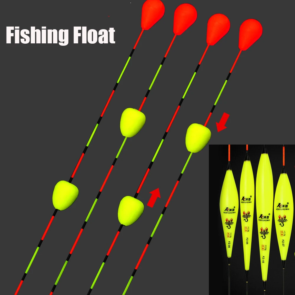 1PC Composite Nano Plastic Fishing Float Eye-catching Bead Floating Slidding Ball Tail Floater Bobber For Outdoor Fishing Tackle