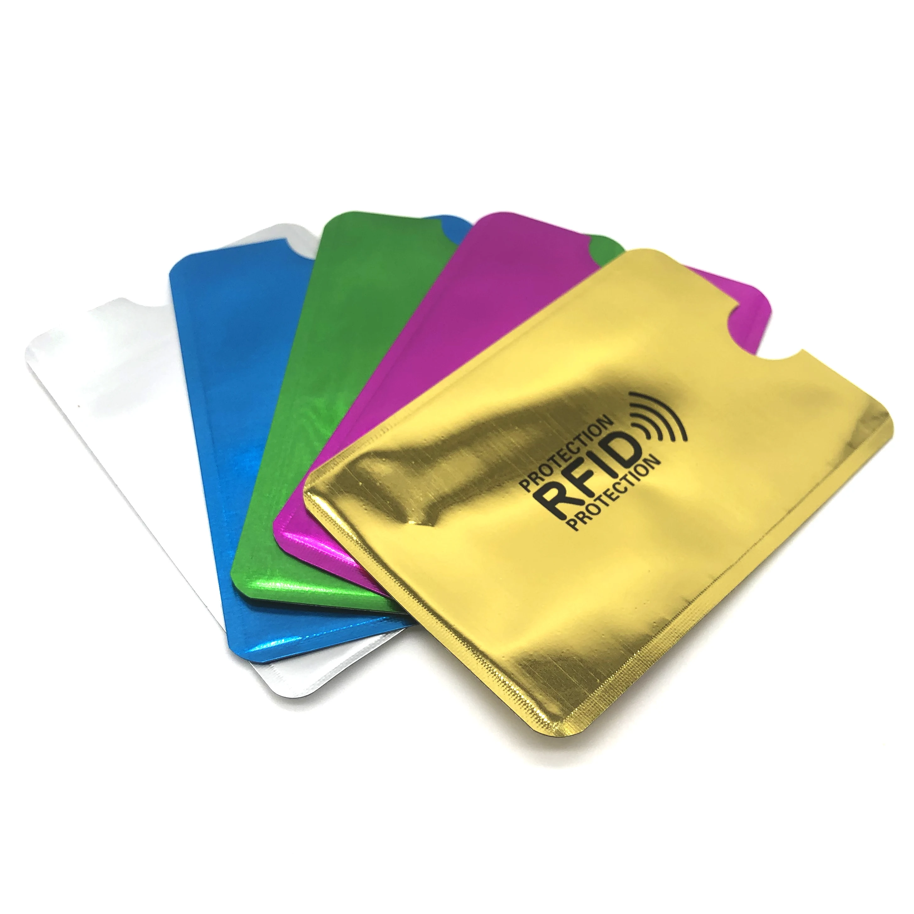 5PCS Anti Rfid Bank Card Holder Metal NFC Blocking Reader Lock ID Credit Card Bag Men Women Laser Aluminium Card Case Protect