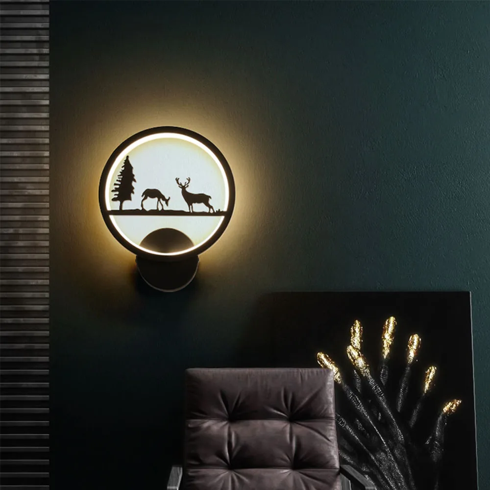 Lámparas LED de pared redondas para decoración de Hotel, luces de estilo moderno para decoración del hogar, sala de estar, comedor, balcón, dormitorio, mesita de noche