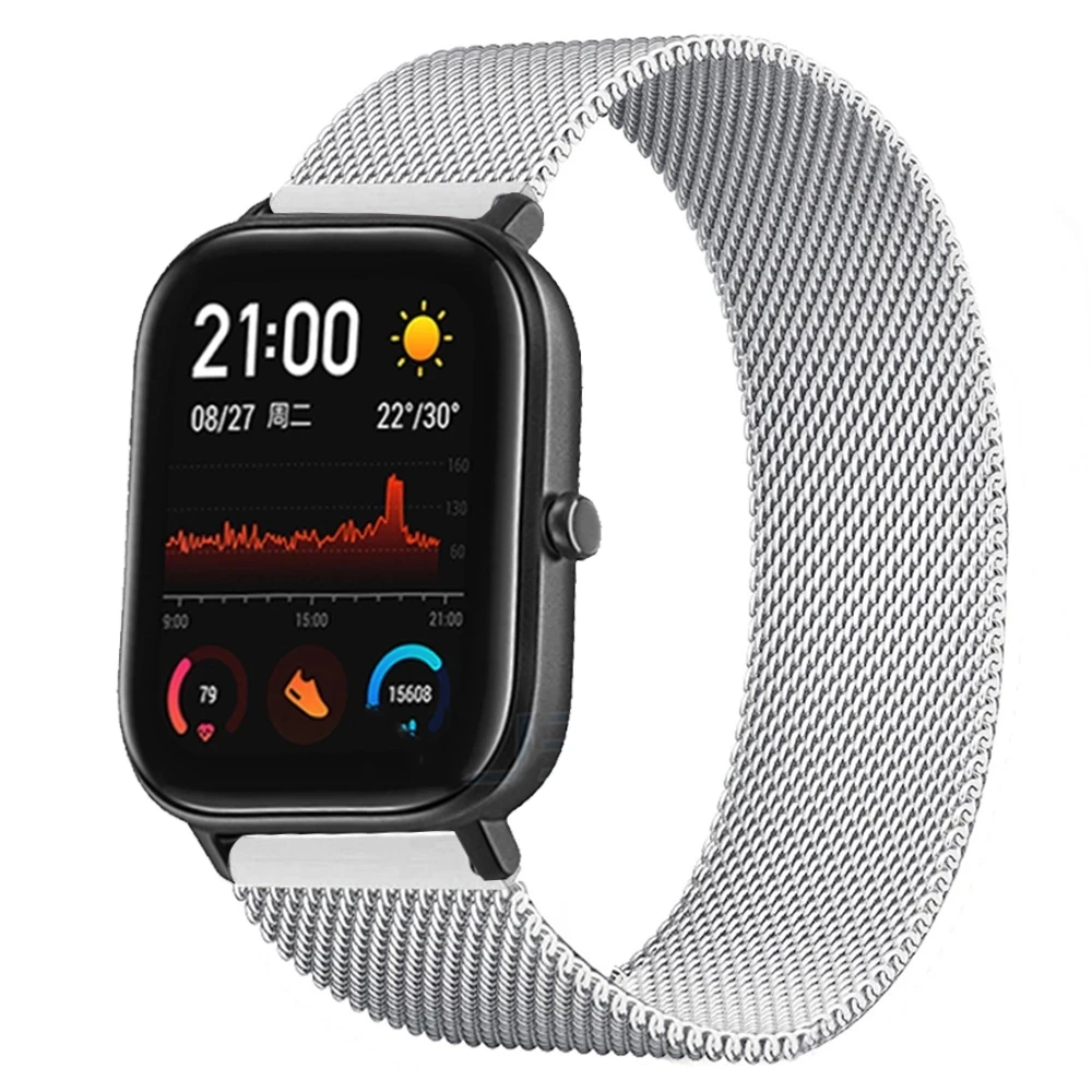 Uhr band Für Amazfit GTS 3/2/2e/3 GTR 3/3 pro 20mm 22mm Milanese strap Für Amazfit bip/bip u handgelenk Armband metall correa