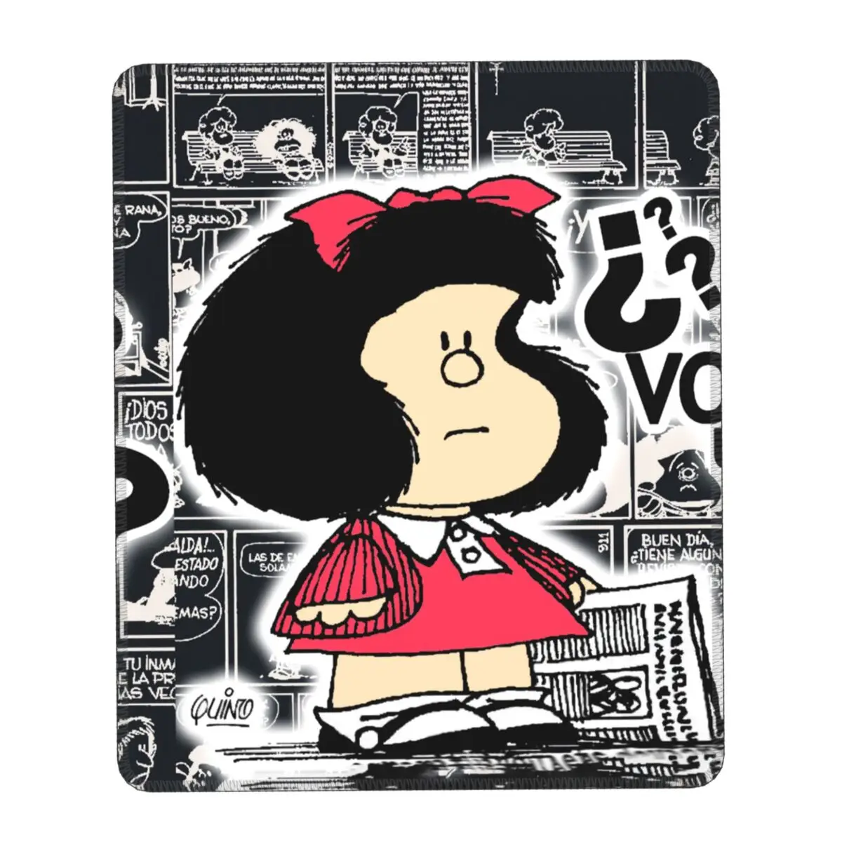 Vintage Quino Comic Mafalda Gaming Mouse Pad Non Slip Rubber Mousepad Cartoon Mang Office Computer Desk Mat PC Table Decor Cover