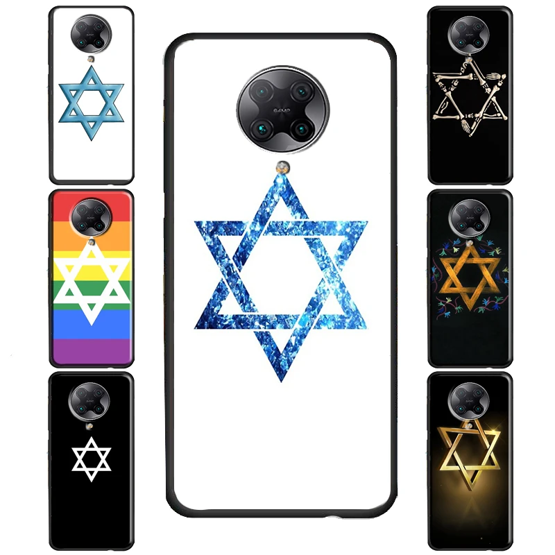 David Jewish Star Symbol Cover For POCO F3 X3 GT F1 F2 M3 M4 X4 NFC X3 Pro Case For Xiaomi 12 10T 11T Pro Mi 11 Lite