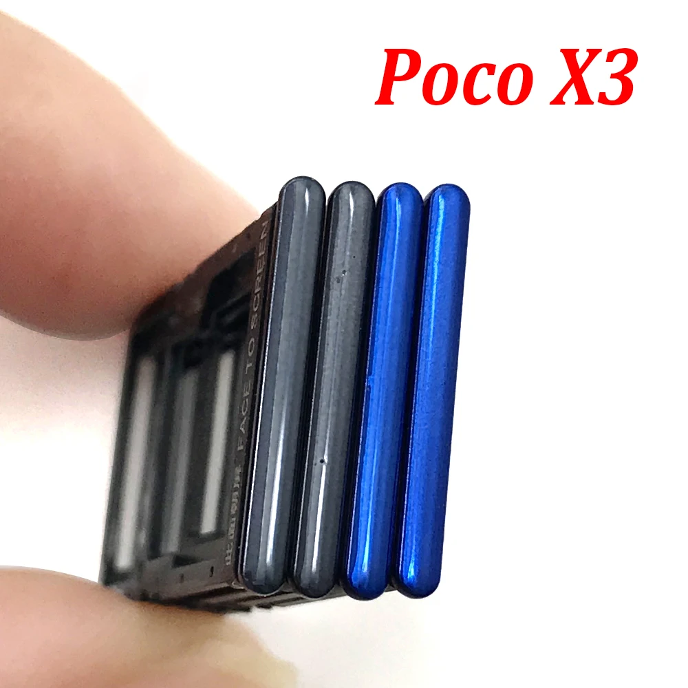 Soporte de bandeja SIM para Xiaomi Poco X3 NFC M3 F3 F2 Pro, soporte de ranura para tarjeta Sim, adaptador de enchufe, piezas de reparación, nuevo