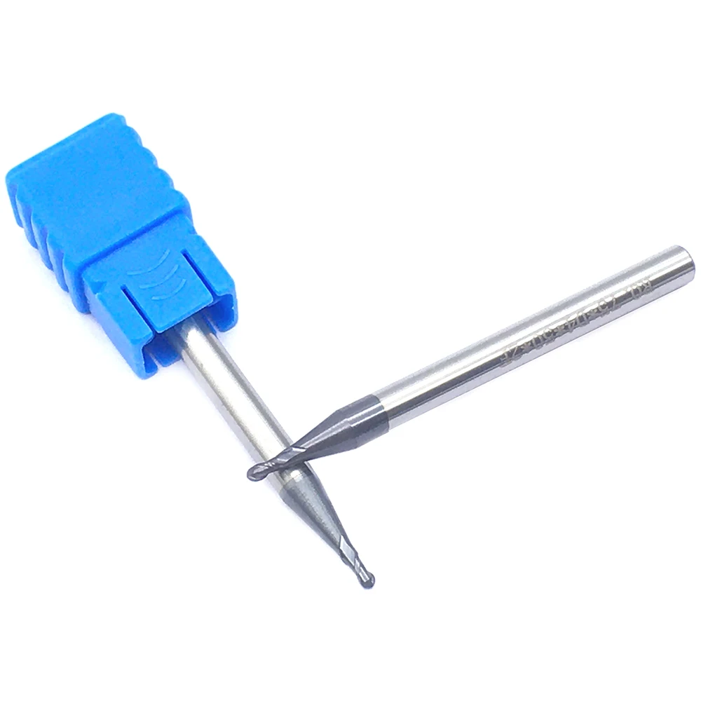 1PC R0.75XD4X50L 2 Seruling CNC Milling Cutter Solid Carbide Bola Hidung HRC50 Baja Tungsten Bola Hidung Akhir Mill Cutting alat