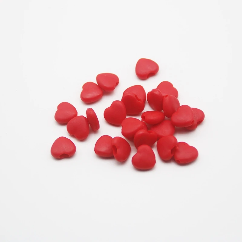 50-400PCS Crafts Silicone Buttons Love Heart Adjustable Face Mask Cord Locks DIY Elastic Band Stop Drawstring Accessories Button