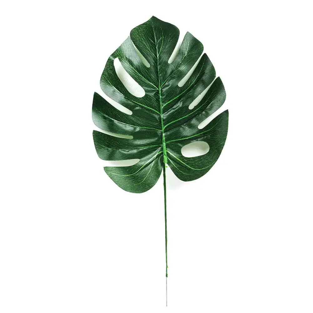Hojas artificiales tropicales de Monstera, decoración de mesa para boda, fiesta, hogar, 2 uds.