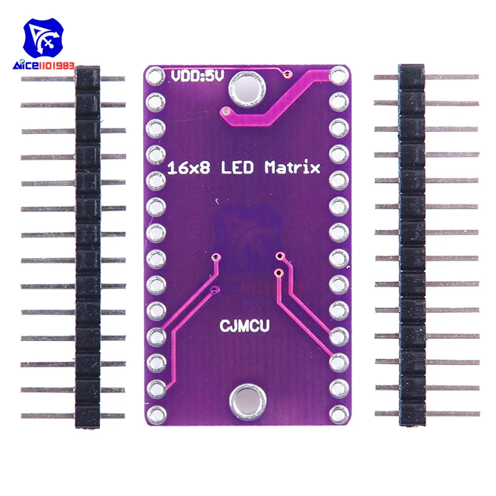 diymore HT16K33 16x8 LED Dot Matrix Drive Control Module Digital Tube Driver Development Board for Arduino