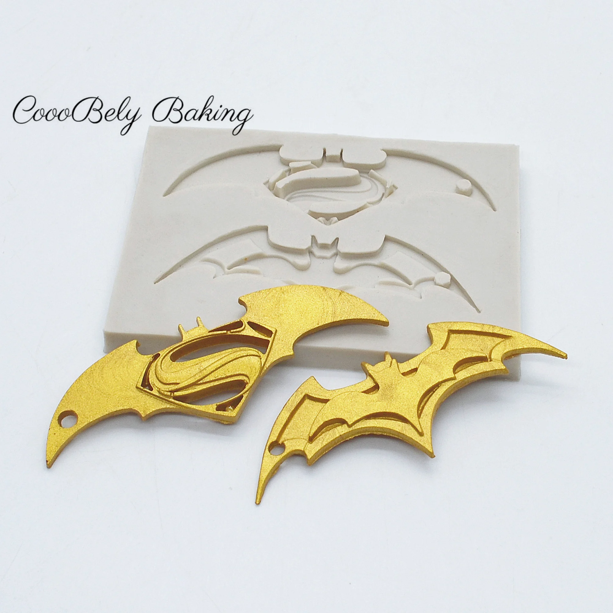 3D Halloween Bats Silicone Molds For Baking Superhero Cake Border Cupcake Fondant Cake Candy Clay Chocolate Gumpaste Moulds