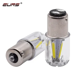2pcs 1156 P21W BA15S 1157 BAY15D COB LED Filament Chip Car Brake Lights Auto Reverse Bulb Parking Lamp 12V Red White Yellow COB