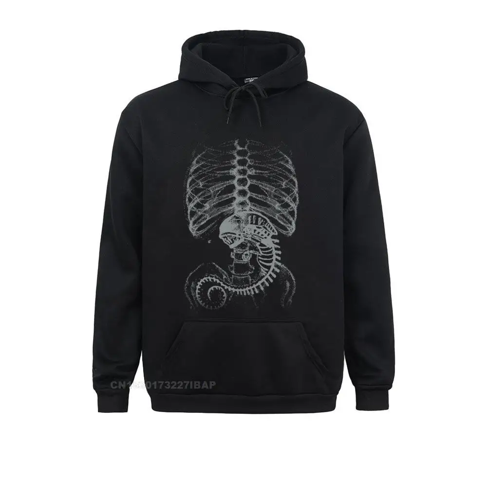 Men's Alien Vs Predator Jacket Alien Bone Covenant Bone Harajuku Hoodies Human Body Embryo X-Ray Sportswear Cotton Plus Size