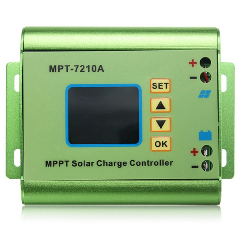 

1PCS Boost Adjustable High Power Supply 10A MPT-7210A LCD MPPT Solar Panel Charge Controller Aluminum Alloy Output 15-90V 600W