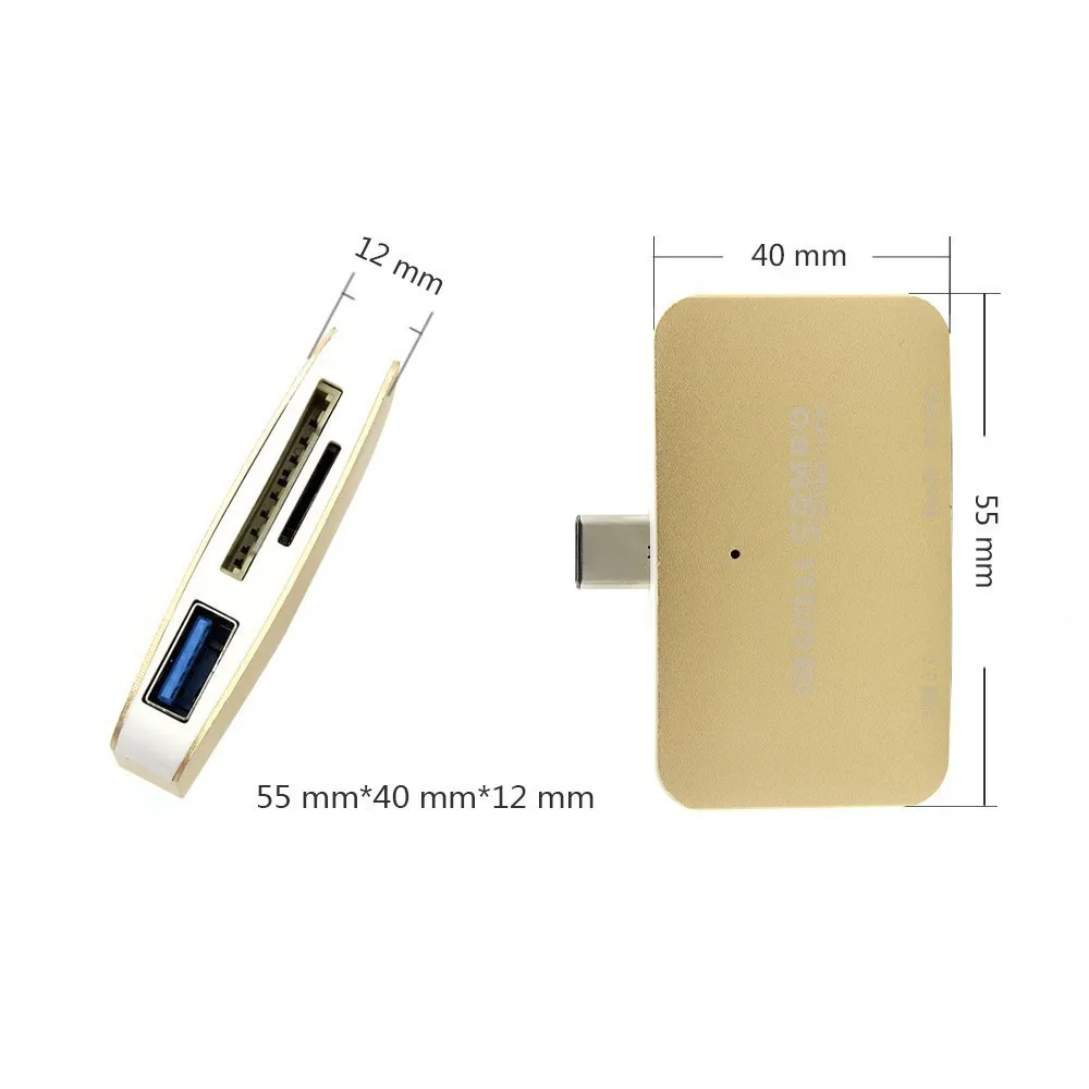Micro Typ C USB 3.0 Hub Multi Port Combo Mini USB-C 3.0 Hab Unterstützung SD/TF Kartenleser Splitter PC Zubehör für MacBook Pro