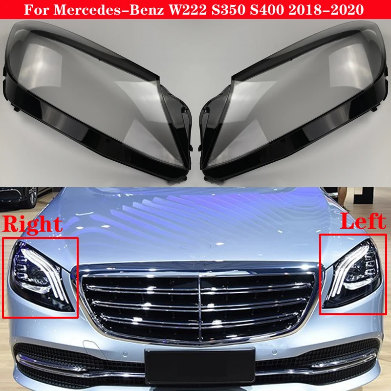 Car Front Headlights For Mercedes-Benz W222 S350 S400 2018-2020 Headlamp Lampshade Lampcover Head Lamp light glass Lens Shell