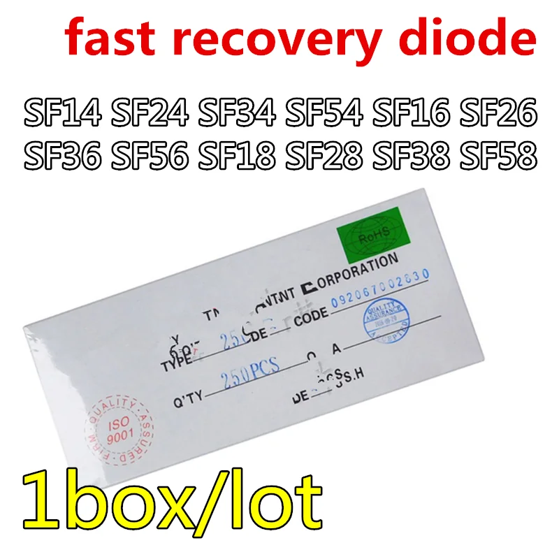 1box SF14 SF24 SF34 SF54 SF16 SF26 SF36 SF56 SF18 SF28 SF38 SF58 DIP super fast recovery diode 400/600V 1A2A3A5A