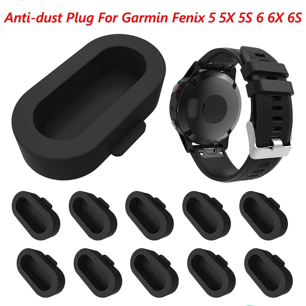 Tampa de plugue de silicone, capa de proteção à prova de poeira para garmin gim2 vinil sq fenix 6 6x forerunner 245 745, acessórios com plugue anti-poeira