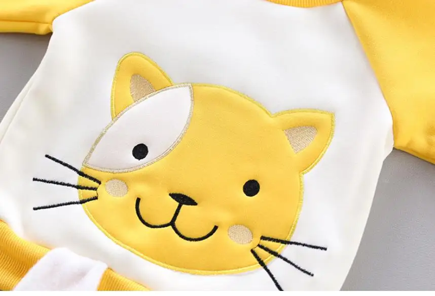 Jungen Mädchen Cartoon Kleidung Anzüge Baby Plus Samt Jacke + Kapuzen Weste + Hosen 3Pcs Sets Kinder Kleinkind winter Sport Kleidung 0-4Y – Detail 8