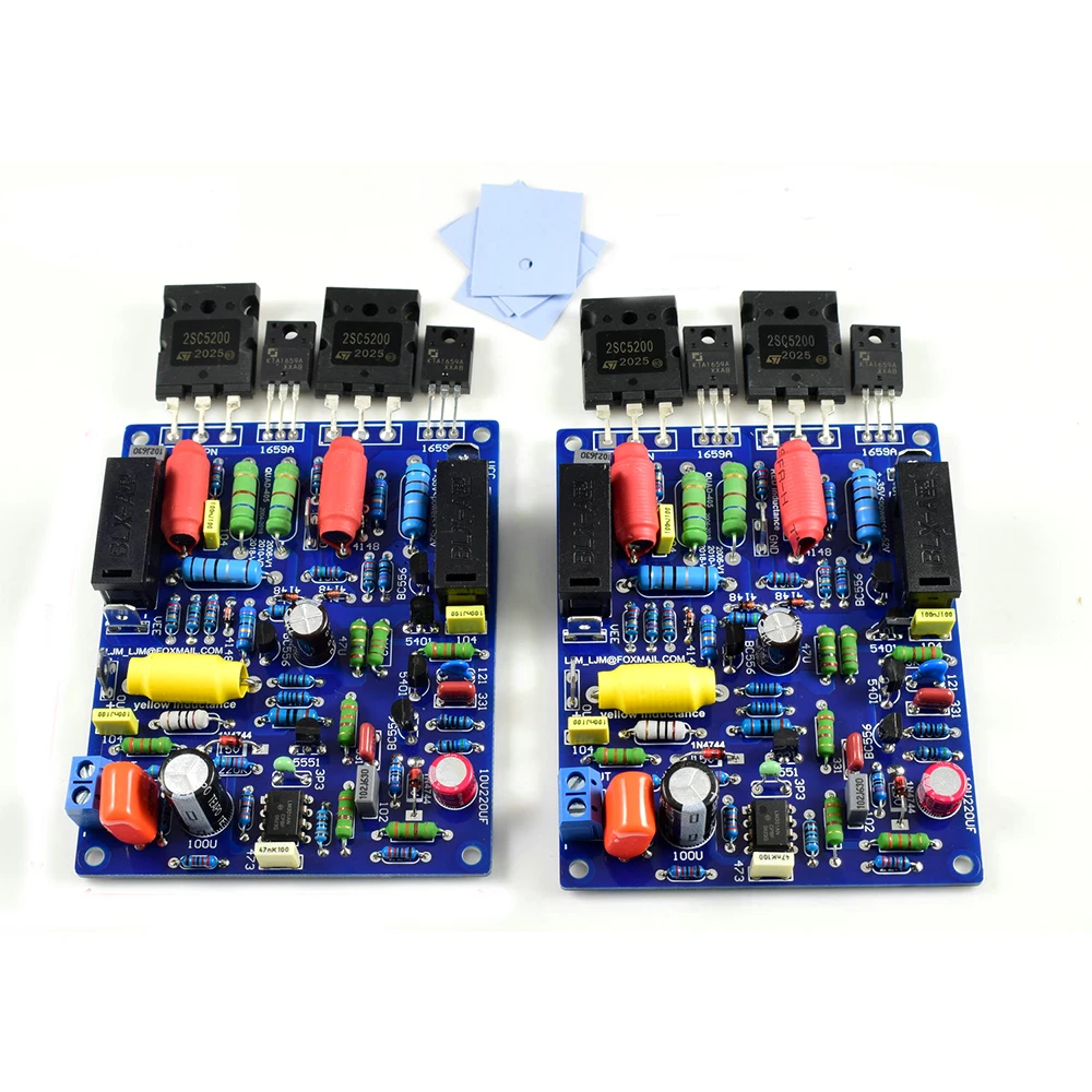 One คู่2ช่อง Dual ช่อง QUAD405 2SC5200 230V15A 100W + 100W DIY ชุดสำเร็จรูปเสียงเครื่องขยายเสียง board ประกอบ Board