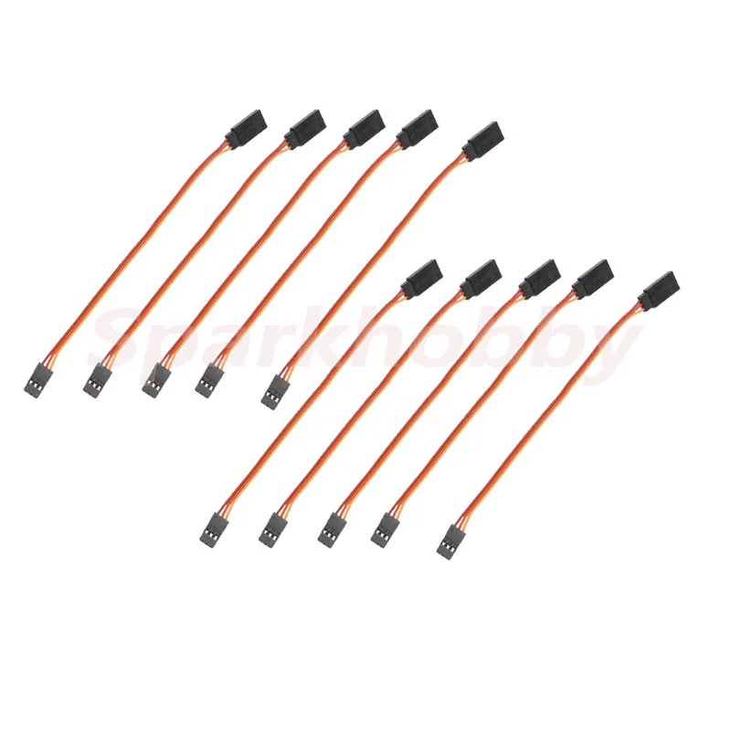 10PCS 60core 150mm/200mm/300mm/500mm/600mm RC Servo Extension Cord Cable Wire Lead JR For Rc airplane ACCS DIY parts