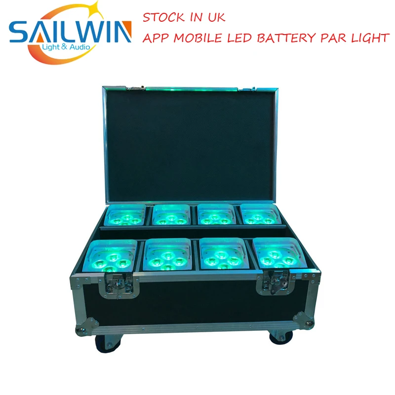 

Sailwin New 4X18W 6in1 RGBAW UV Freedoom Mobile APP Battery Powered LED Par Light IRC LED UPLIGHT For Event Party 6/10