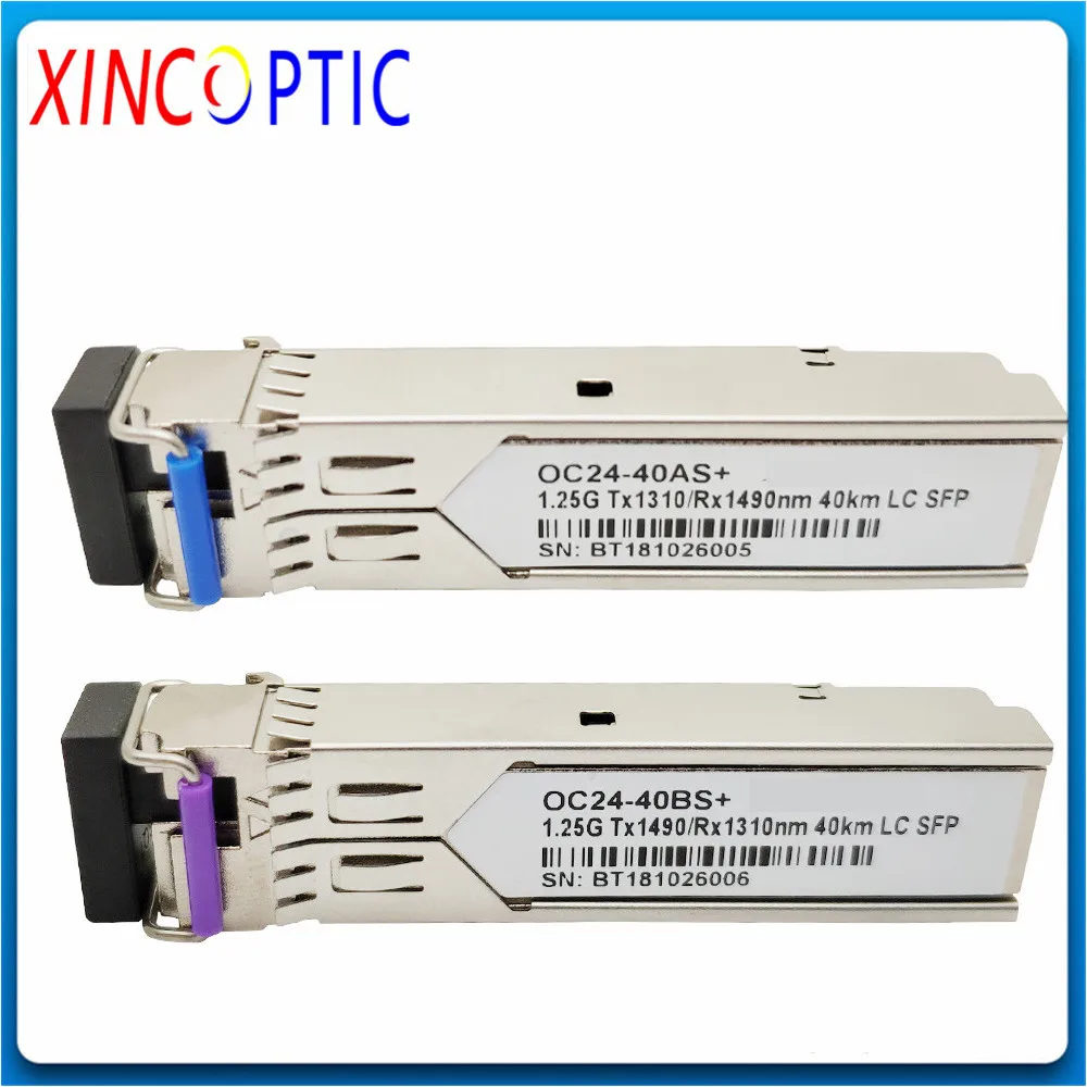 

1.25G 1310/1550nm 40KM BIDI WDM LC SC Fibe SFP Transceiver Module,1.25Gb BIDI SC/LC Connector DDM Single Fiber for Cisco code