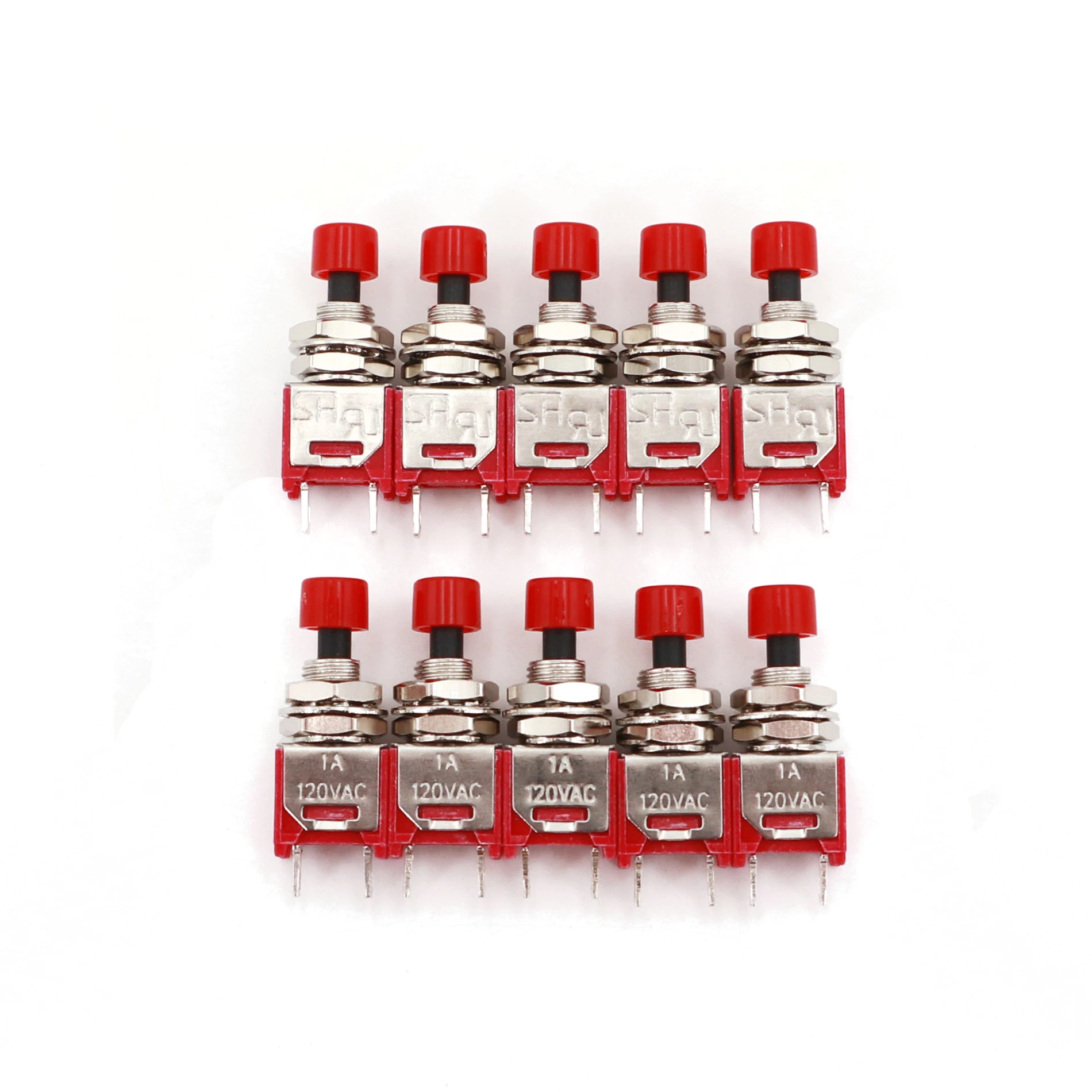 

10Pcs SH TS-21 Momentary Self-Return 2-Pin OFF-MOM Normally Open Sub-Miniature Push Button Switch