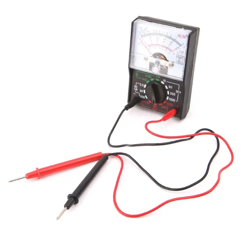 DC/AC 1000V 250mA Analog Multimeter Voltmeter Ammeter Voltage Current Resistance Multimeter with Test Probe Pen