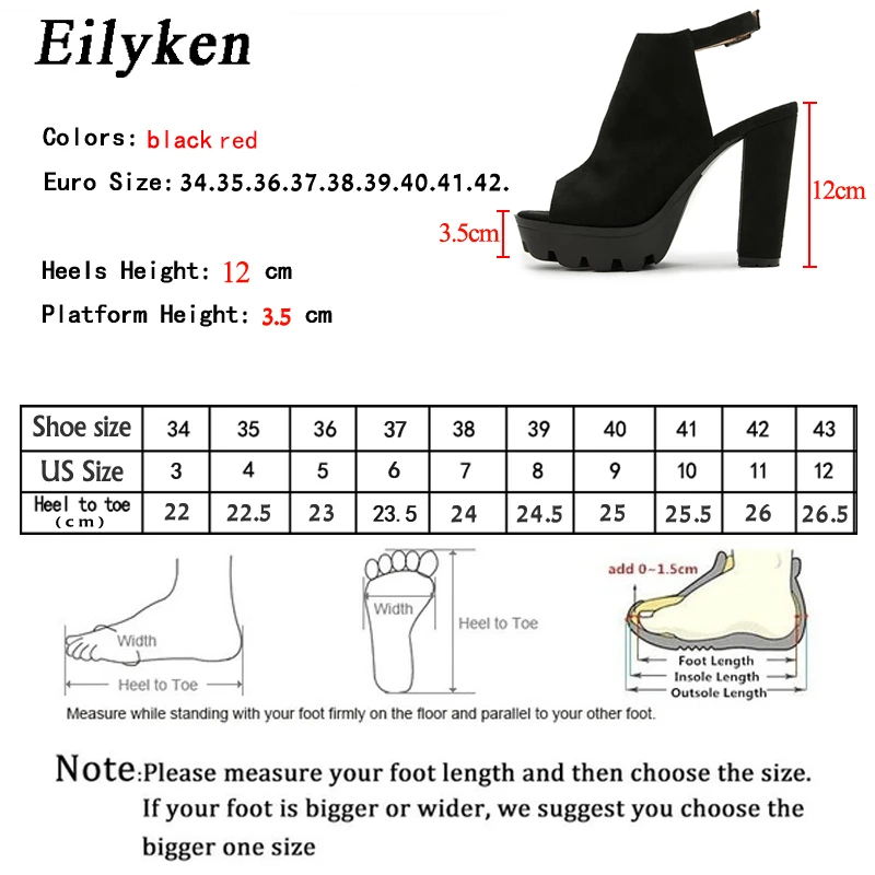 Eilyken Gladiator Platform Women Sandals High Heels Strap Pumps Buckle Strap Shoes Fashion Summer Ladies Shoes SIZE 35-42