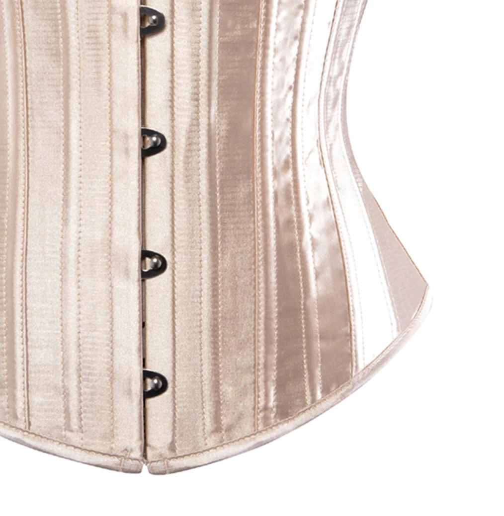 Sexy Steel Bone Shirt Corset Mujer Corgested Bustier Lace Up Underbust Underwear Pink Erotic Lingerie Slim Body Maid Outfit