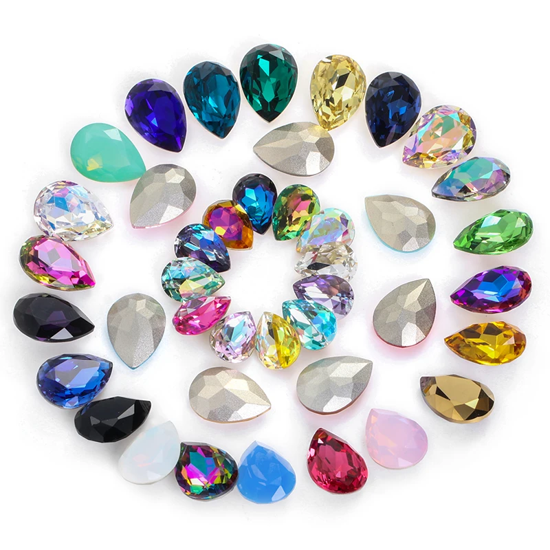 Diamantes de imitación de cristal K9, pegamento para prendas de vestir, accesorios de joyería