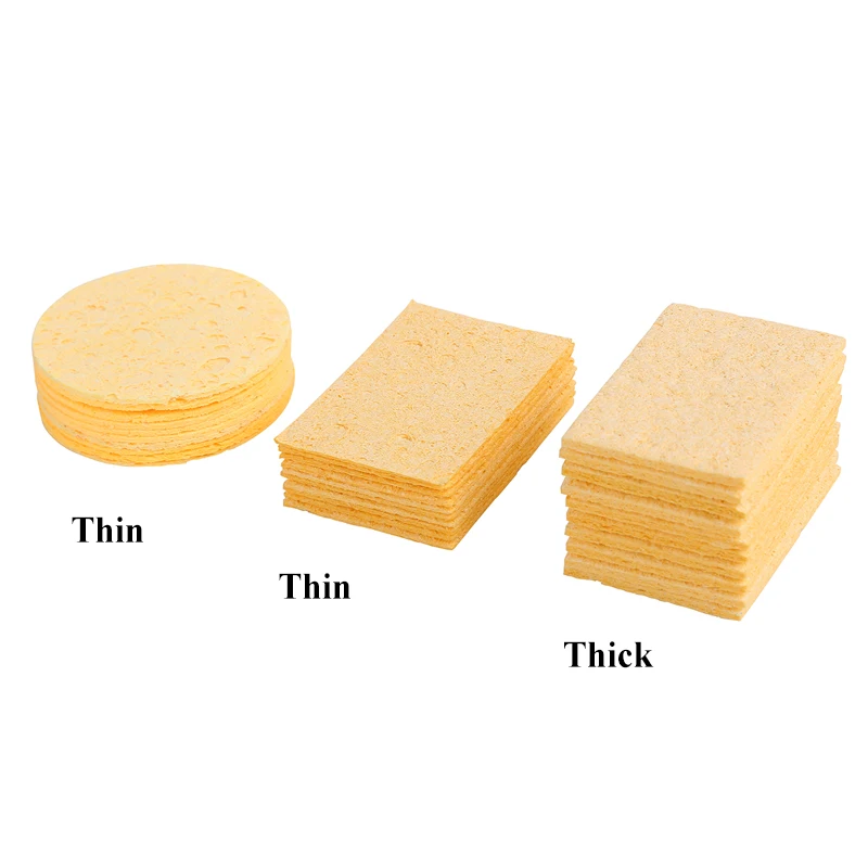 10Pcs/Lot Yellow Cleaning Sponge for Electric Welding Soldering Iron Tips Cleaner