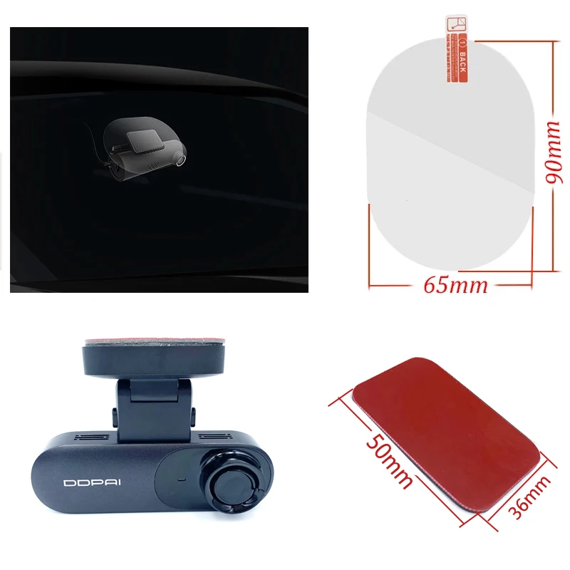 chezhilin Aufkleber für DDPAI Mola N3 Pro / N3 Zubehörset, statischer Aufkleber, Werkzeug zum Anbringen und Entfernen, Neigewinkelwerkzeug. – Detail 3