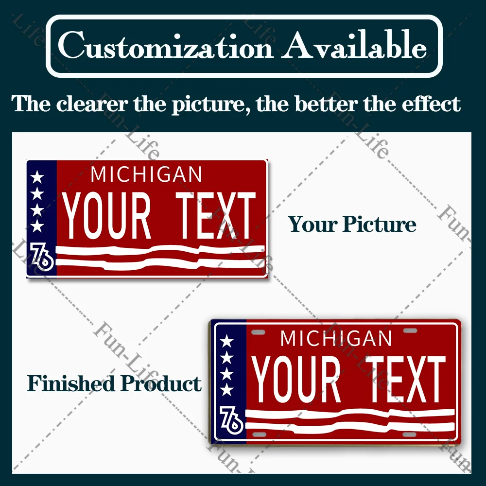 Your Text Custom Plate Poster Vintage Home Decor Retro Metal Tin Signs Pub Car Garage Wall Art Home Decor  15x30cm