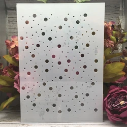 A4 29cm Polka Dot Round Point DIY Layering Stencils Wall Painting Scrapbook Coloring Embossing Album Decorative Template