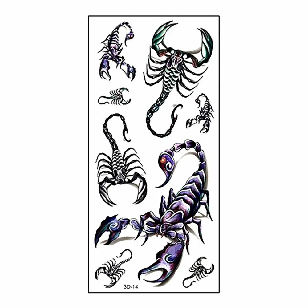 Fake Scorpion Waterproof Temporary Tattoo Art Stickers Cool Stuff Body Transfer Cheap Goods Things Tato Face Jewels For Her Him