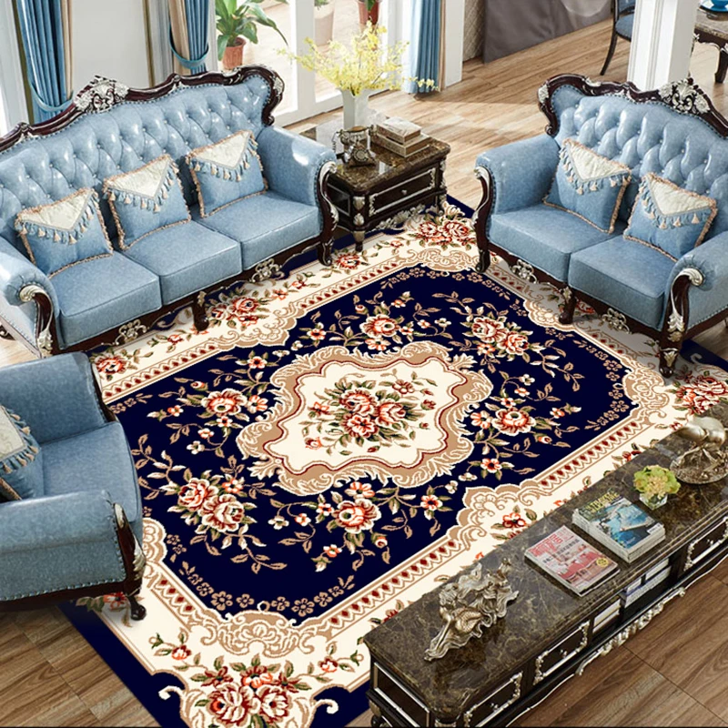 Handmade Embroidery Luxury Permanent Style Carpet Living Room Large Area Floor Mat Home Room Bedroom Bed Full Bed Blank carpet