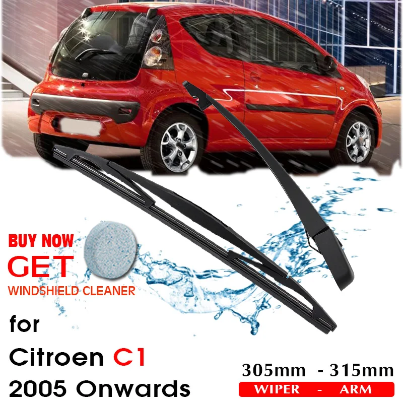 

Car Wiper Blade Rear Back Window Windscreen Windshield Wipers Auto Accessories For Citroen C1 Hatchback 305mm 2005 Onwards