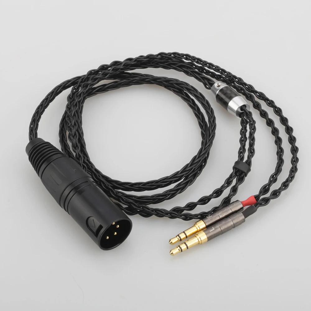 Audiocrast 2x3.5mm HiFi 4-pin XLR męski zrównoważony słuchawek kabel uaktualnienie dla Sundara Aventho ogniskowej elegia am kurfürstendamm t1 t5p