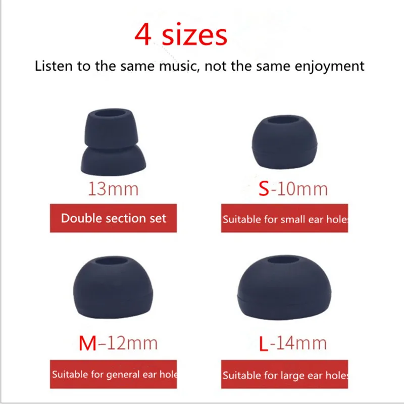 4 Pairs Ear Tips Earbuds Silicone Replacement Eargels for Powerbeats1 2 3 Wireless Beats Stereo Headphones Ear Buds