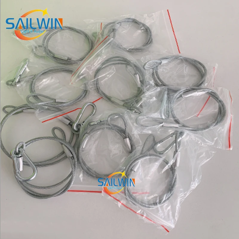 China Air Post Hight quality 3MM*70CM Stage Light Safety Cable,Load 25KG Light Safety Ropes For Stage Light,Moving Head Light