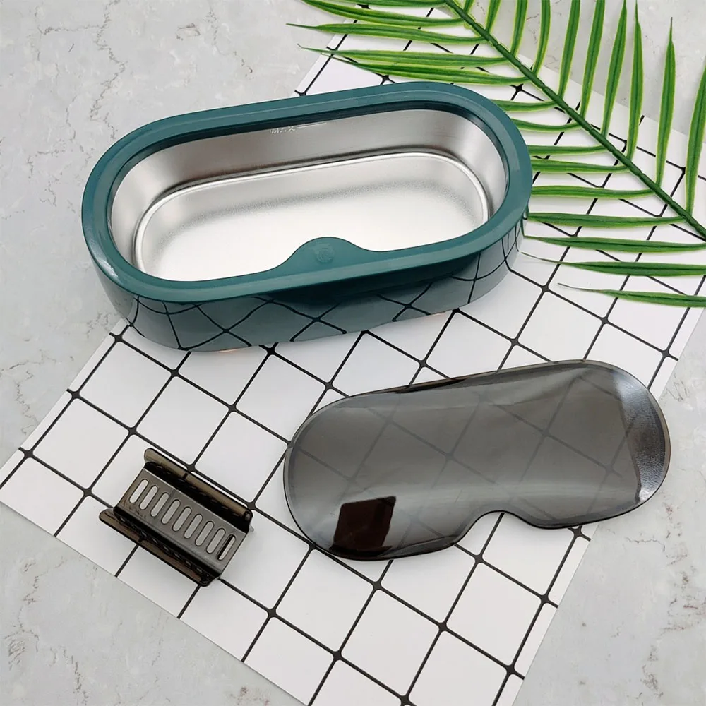 Mới Di Động Mini Gia Đình Siêu Âm Làm Sạch Tắm Siêu Âm Máy Giặt Máy Sóng Xe Tăng Trang Sức Kính Nhẫn Trắng Xanh