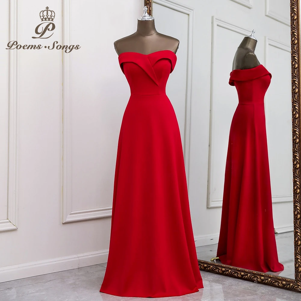 2022 Sexy A-line style red evening dress vestido de festa evening gowns elegant formal party dresses women evening prom dresses