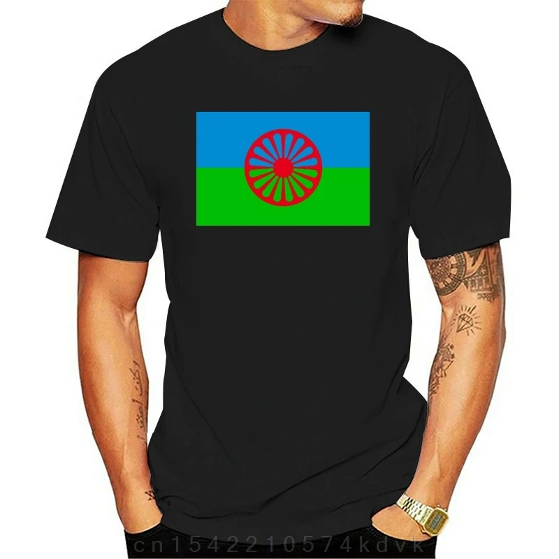 Gypsy Man Rom Travellers Gypsy Flag t-shirt stampa di alta qualità Casual 100% cotone girocollo taglia europea XS-5XL t-shirt