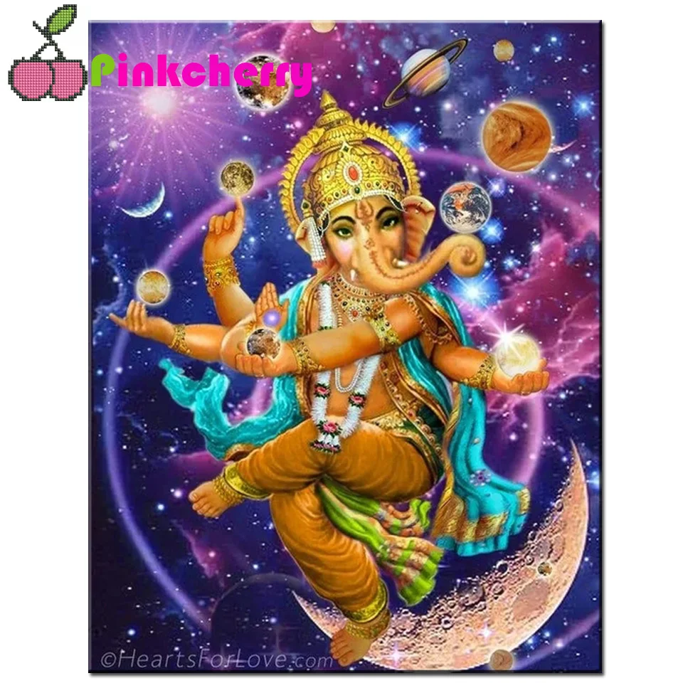 5D Diy Diamond Painting Indian Goddess Lakshmi Full Drill Mosaic Diamond Embroidery Rhinestones Lord Ganesh Goddess,k365