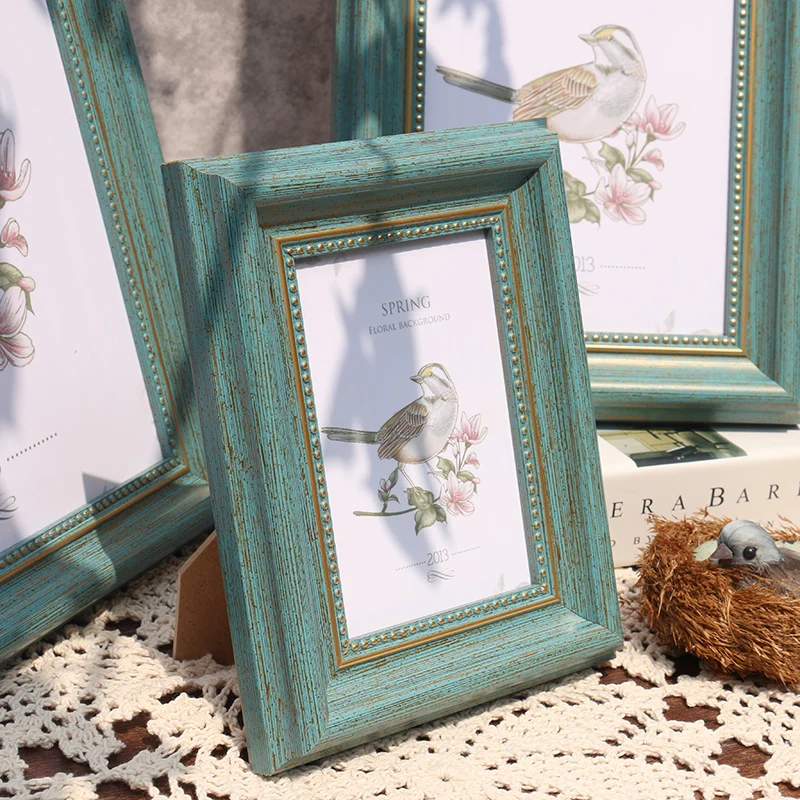 Retro Style Home Photo Frame Setting 1 Pc American Desktop Decoration Photo Frame Decor Photo Frame On Background Wall