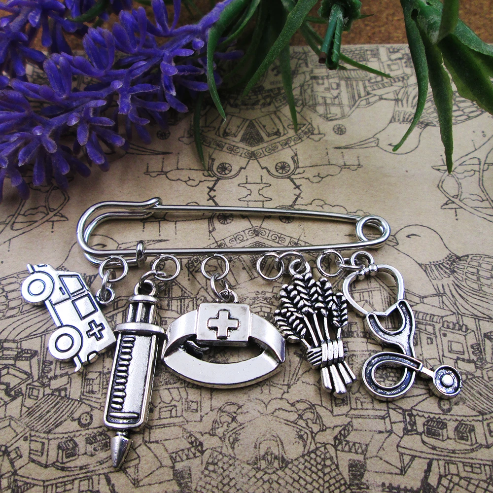 Ambulance nurse kilt pin brooch enjoy the life charm brooch mother's day present friend birthday gift