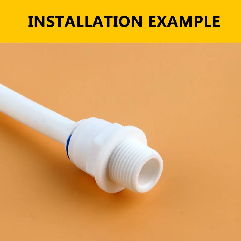 3/8 "외부 나사 3/8" 튜브 직접 연결 스트레이트 빠른 연결 1066W RO 물 스레드 직경 16.5MM 튜브 피팅