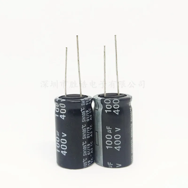 2PCS/lot Higt quality 400V100UF 18*30mm 100UF 400V Aluminum Electrolytic Capacitor Size：18x30（MM）