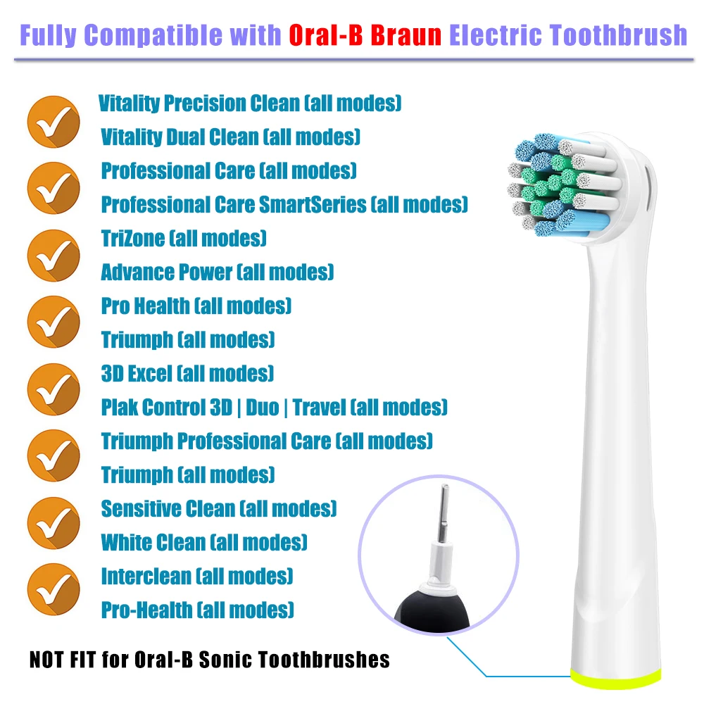 استبدال رأس حامل لفرشاة الأسنان s عن طريق الفم B الكهربائية رأس حامل لفرشاة الأسنان s ، أكثر اختيار مع رأس حامل لفرشاة الأسنان يغطي أو السفر