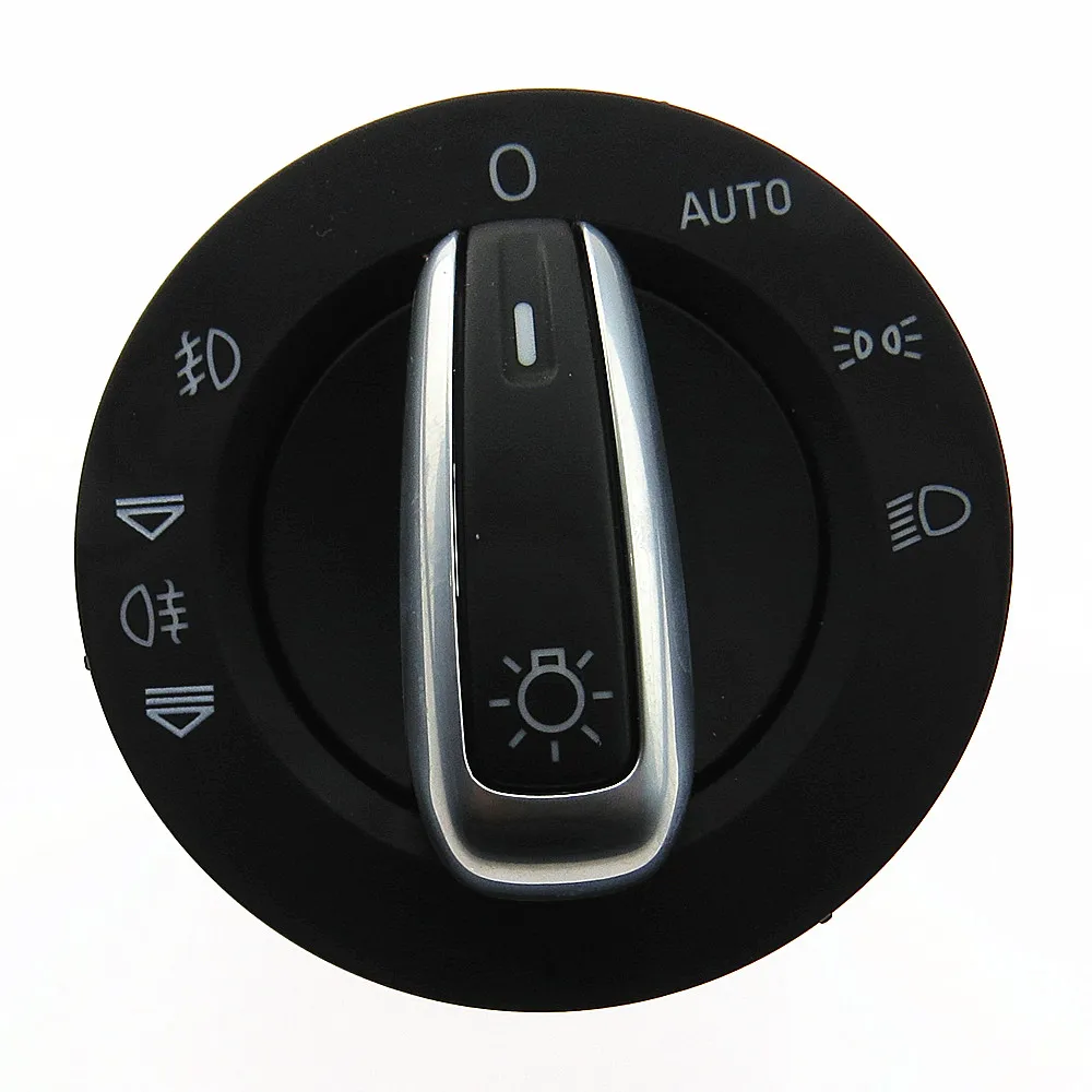 SCJYRXSChrome Headlight Control Knob Switch for A6 S6 A6 Allroad Q7 RS6 4FD941531A 4F1 941 531D 4F1 941 531 E